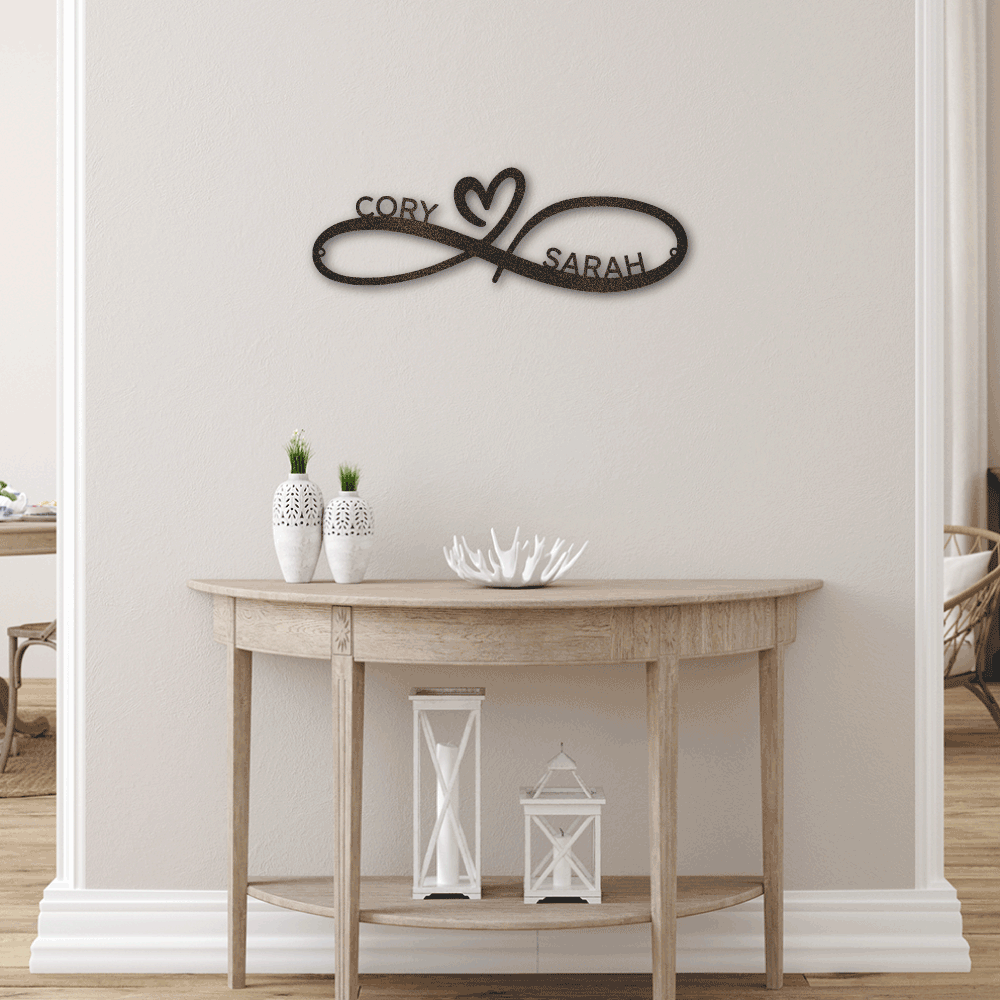 Eternal Love Custom Metal Wall Art - Personalized!