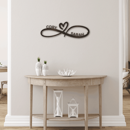 Eternal Love Custom Metal Wall Art - Personalized!