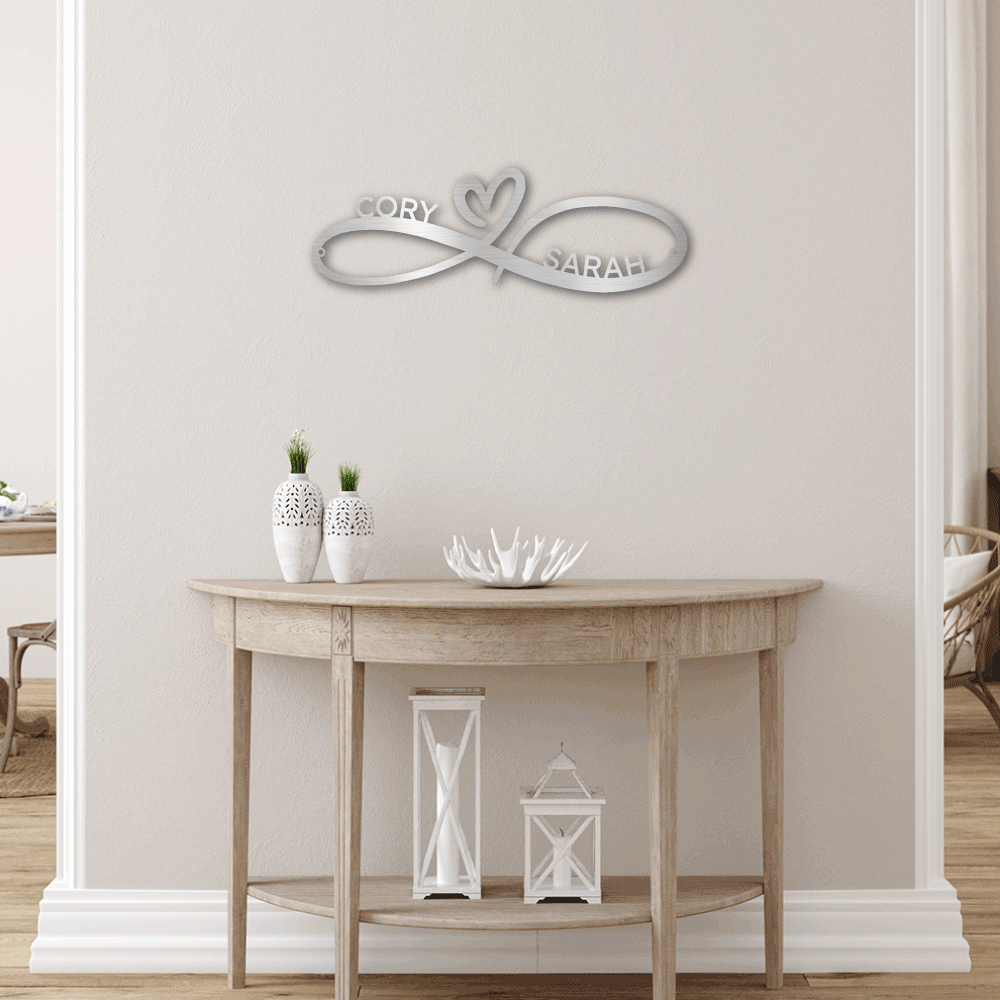 Eternal Love Custom Metal Wall Art - Personalized!