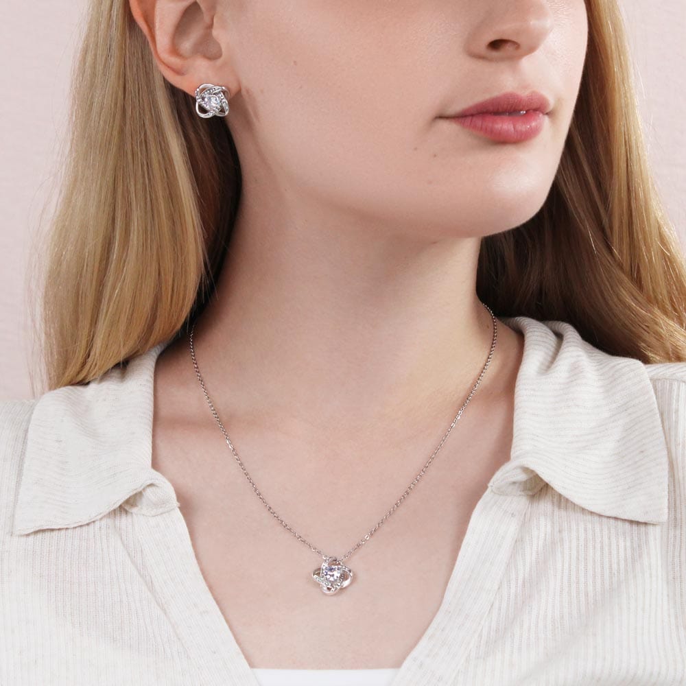 Maid of Honor Proposal Gift | Earring & Necklace Set, Will You Be My MOH? From the Bride, Tie the Knot, Can't Say I Do Without You MA4KE