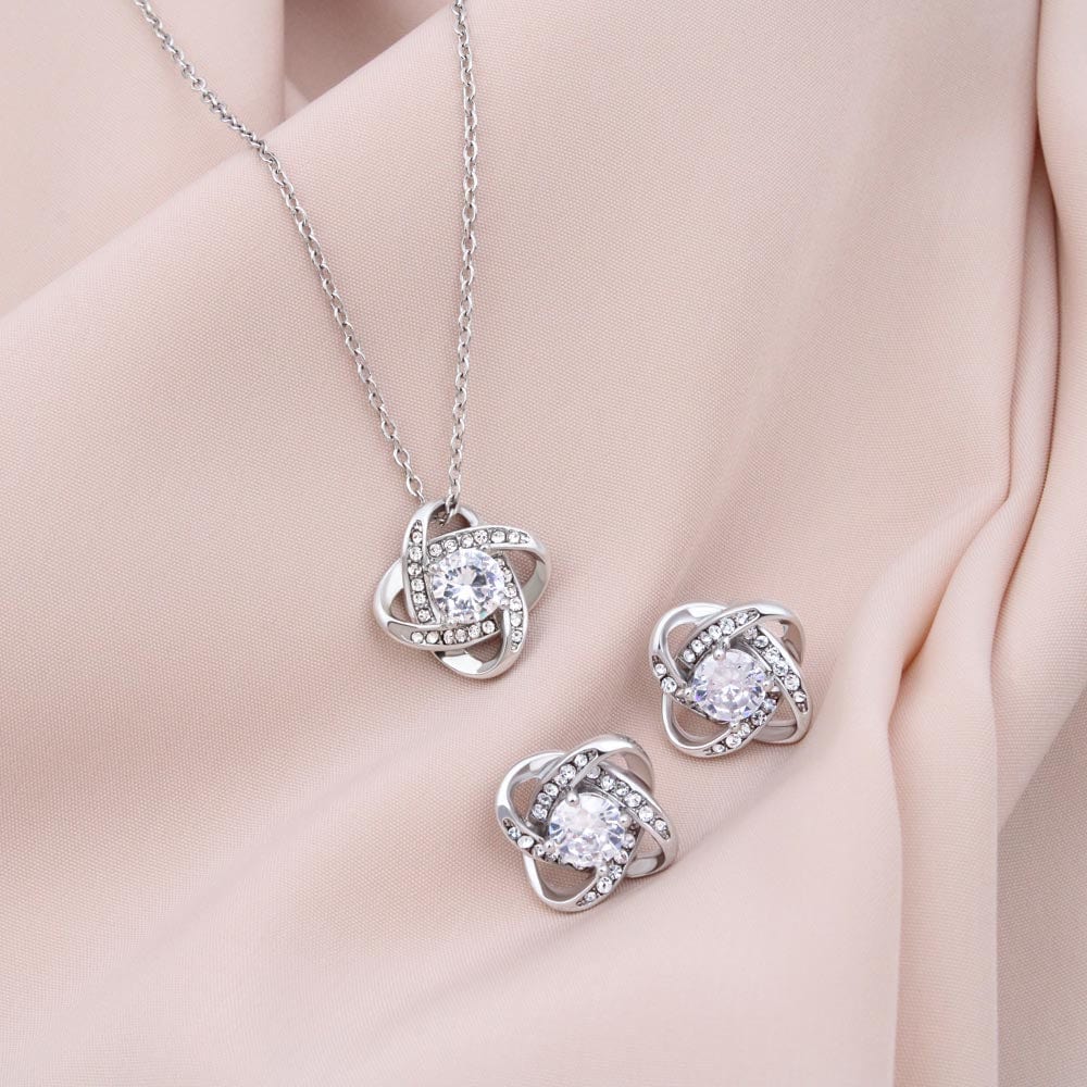 Maid of Honor Proposal Gift | Earring & Necklace Set, Will You Be My MOH? From the Bride, Tie the Knot, Can't Say I Do Without You MA4KE