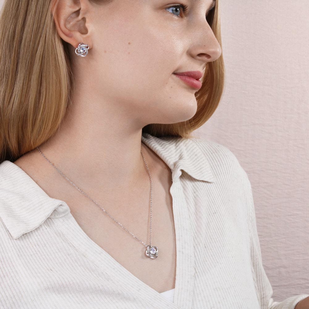Maid of Honor Proposal Gift | Earring & Necklace Set, Will You Be My MOH? From the Bride, Tie the Knot, Can't Say I Do Without You MA4KE