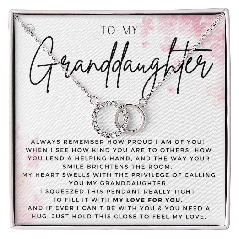 Granddaughter Gift | From Grandma, Heartfelt Present from Grandmother, Birthday, Graduation, Teen Girl, Confirmation, Circle Necklace 0513b