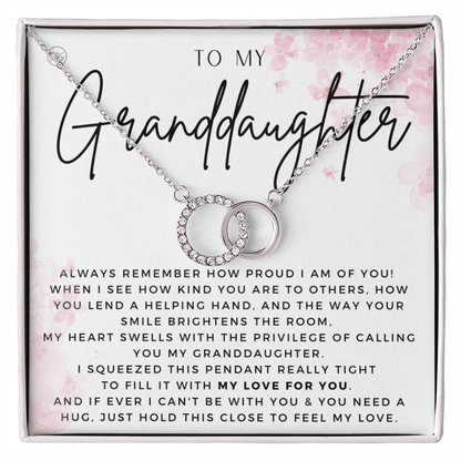 Granddaughter Gift | From Grandma, Heartfelt Present from Grandmother, Birthday, Graduation, Teen Girl, Confirmation, Circle Necklace 0513b