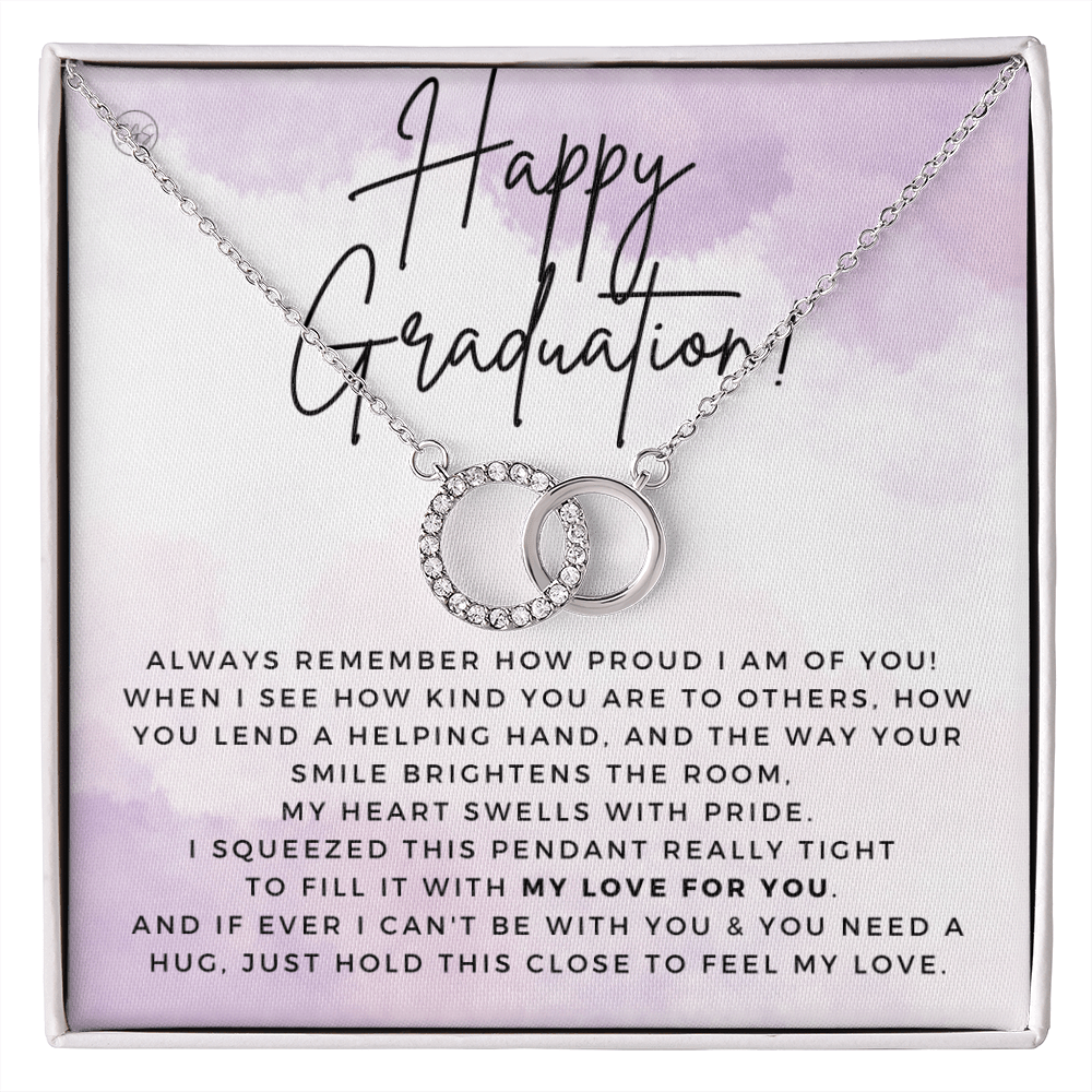 Graduation Gift | Happy Graduation, Heartfelt Present for Daughter, Granddaughter, Graduation Gift for Teen Girl, Circle Necklace 0513f