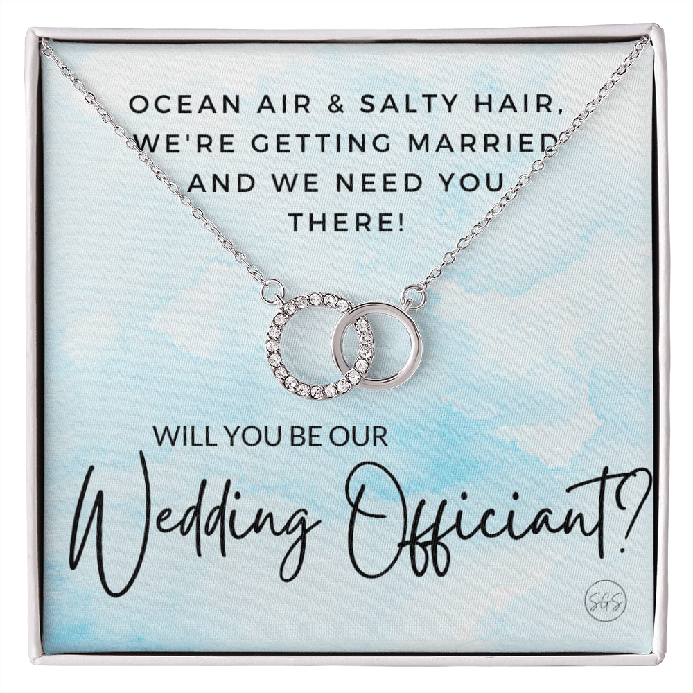 Beach Wedding Officiant Proposal | Beach Wedding, Ocean Theme, Will You Marry Us? Will You Be Our Officiant? Ocean Air Salty Hair, Mermaid