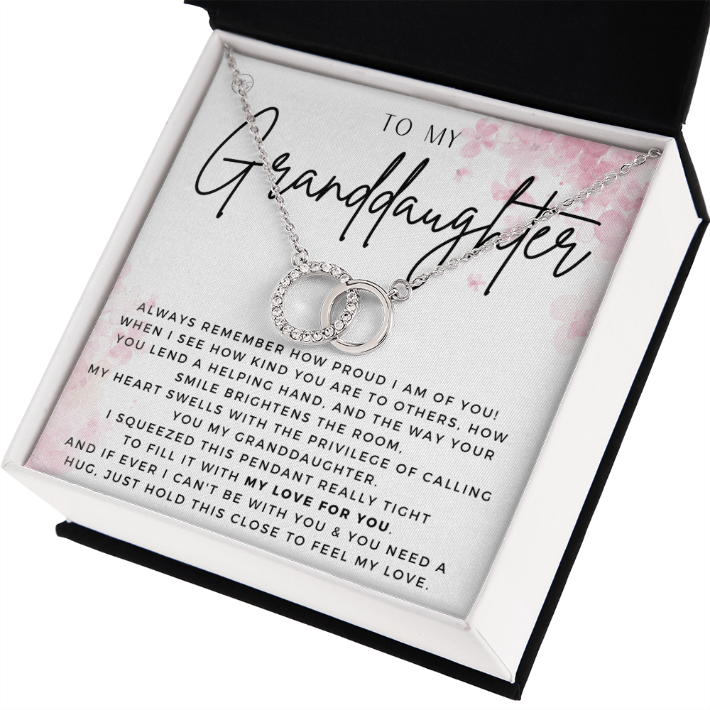 Granddaughter Gift | From Grandma, Heartfelt Present from Grandmother, Birthday, Graduation, Teen Girl, Confirmation, Circle Necklace 0513b