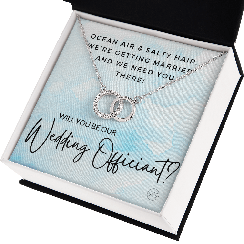 Beach Wedding Officiant Proposal | Beach Wedding, Ocean Theme, Will You Marry Us? Will You Be Our Officiant? Ocean Air Salty Hair, Mermaid