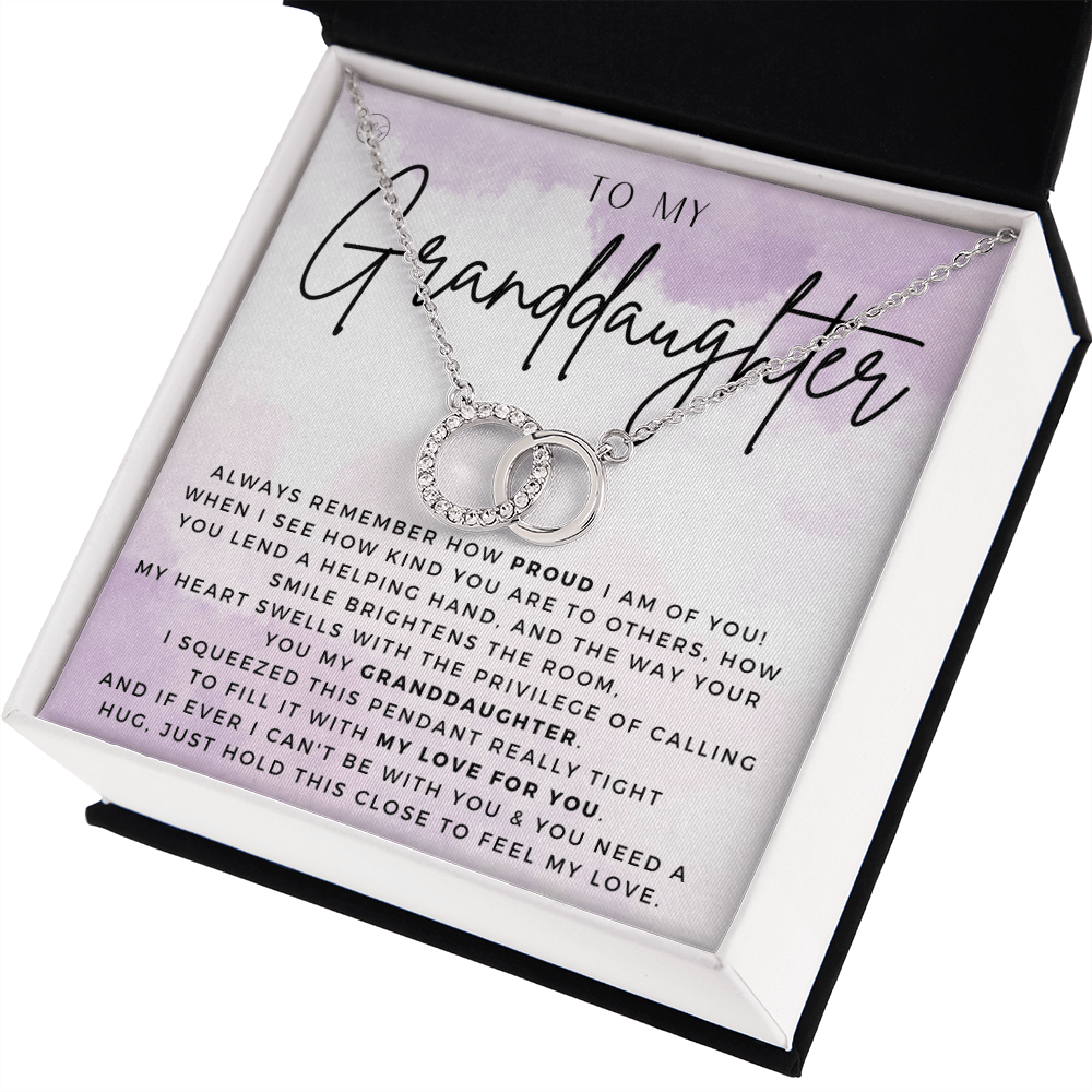 Granddaughter Gift | From Grandma, Heartfelt Present from Grandmother, Birthday, Graduation, Teen Girl, Confirmation, Circle Necklace 0513a