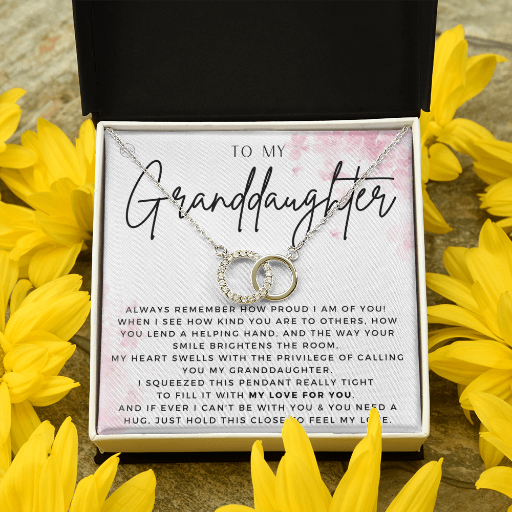 Granddaughter Gift | From Grandma, Heartfelt Present from Grandmother, Birthday, Graduation, Teen Girl, Confirmation, Circle Necklace 0513b