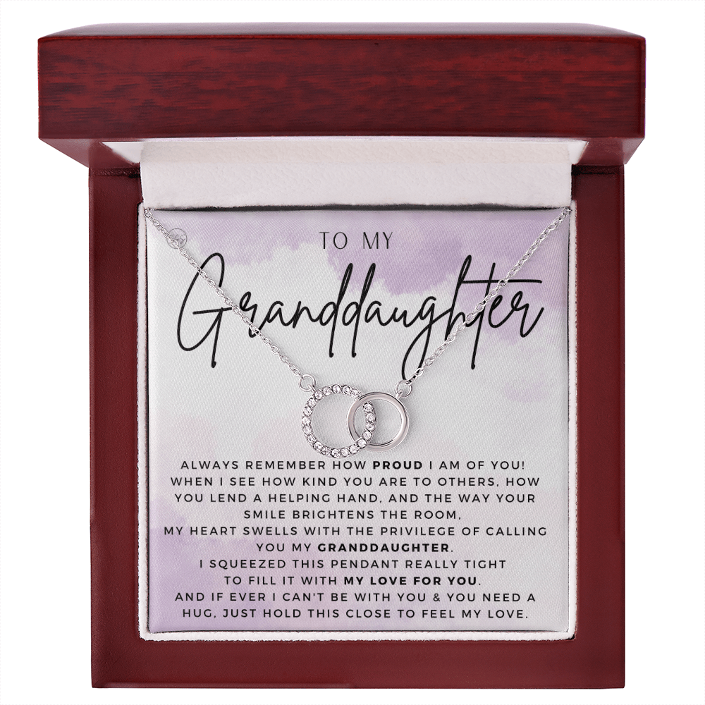 Granddaughter Gift | From Grandma, Heartfelt Present from Grandmother, Birthday, Graduation, Teen Girl, Confirmation, Circle Necklace 0513a