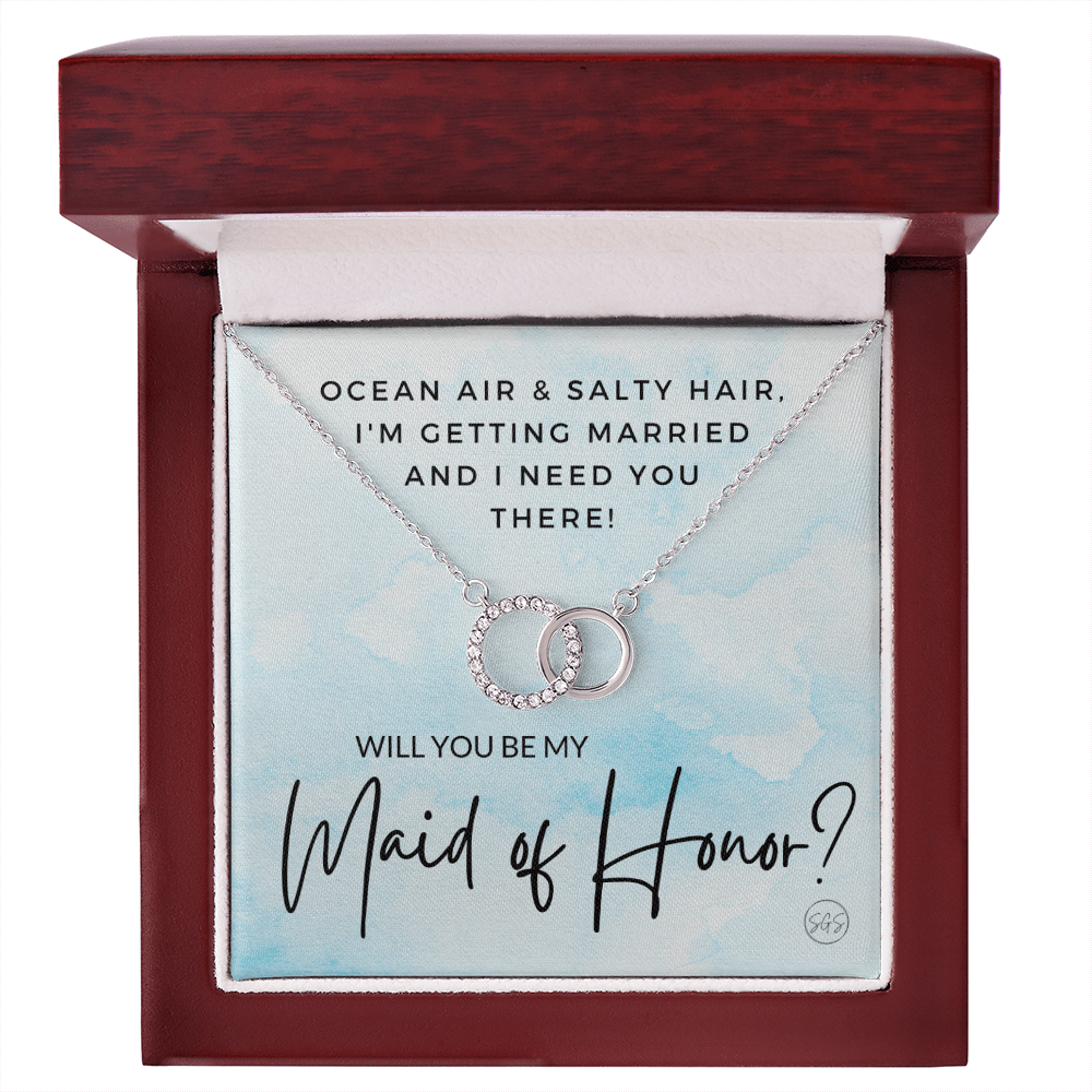 Beach Maid of Honor Proposal | Beach Wedding, Ocean Theme, Will You Be My Bridesmaid? Bridal Party Gift, Ocean Air Salty Hair, Mermaid Party