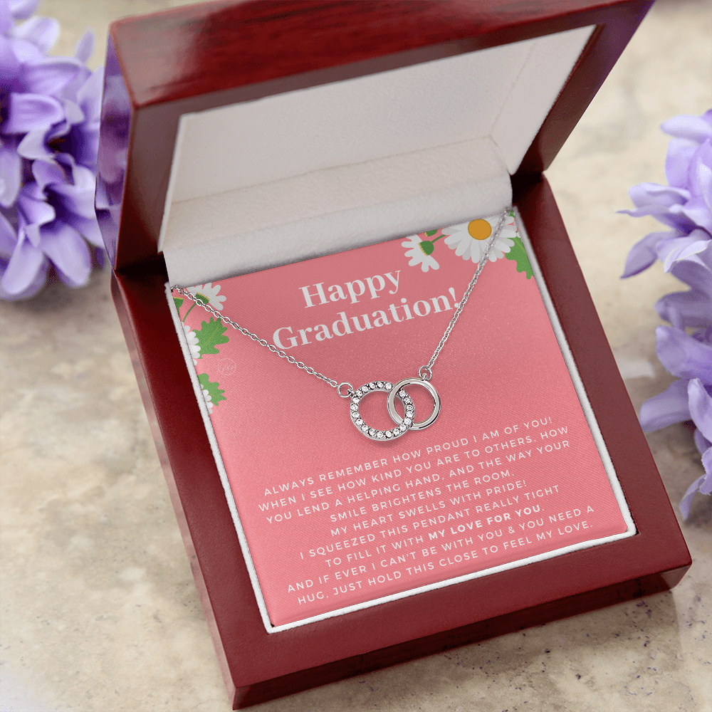 Graduation Gift | Happy Graduation, Heartfelt Present for Daughter, Granddaughter, Graduation Gift for Teen Girl, Circle Necklace 0513i