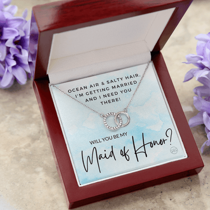 Beach Maid of Honor Proposal | Beach Wedding, Ocean Theme, Will You Be My Bridesmaid? Bridal Party Gift, Ocean Air Salty Hair, Mermaid Party