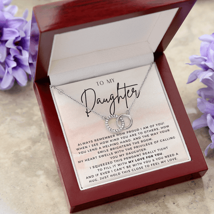 Daughter Gift | From Mom, Heartfelt Present from Mother, 21st 16th 13th Birthday, Graduation, Teen Girl, Confirmation, Circle Necklace 0513c