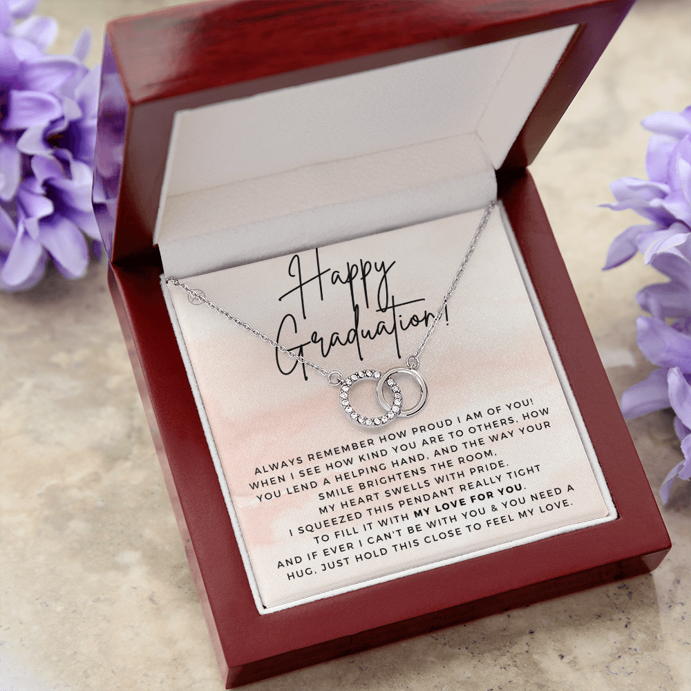 Graduation Gift | Happy Graduation, Heartfelt Present for Daughter, Granddaughter, Graduation Gift for Teen Girl, Circle Necklace 0513e
