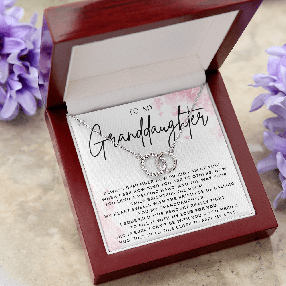 Granddaughter Gift | From Grandma, Heartfelt Present from Grandmother, Birthday, Graduation, Teen Girl, Confirmation, Circle Necklace 0513b