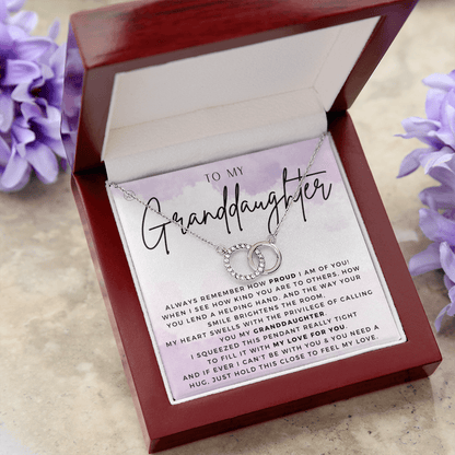 Granddaughter Gift | From Grandma, Heartfelt Present from Grandmother, Birthday, Graduation, Teen Girl, Confirmation, Circle Necklace 0513a