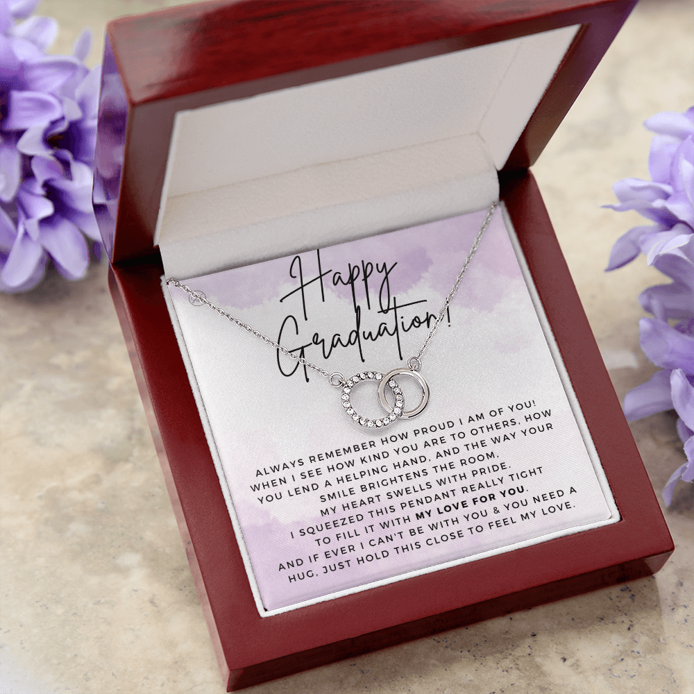Graduation Gift | Happy Graduation, Heartfelt Present for Daughter, Granddaughter, Graduation Gift for Teen Girl, Circle Necklace 0513f