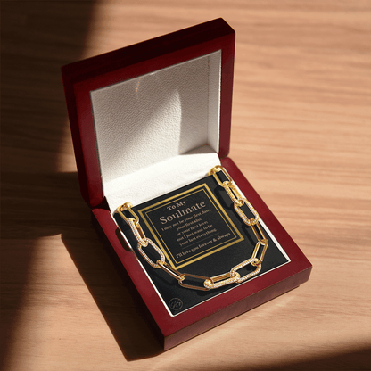 Soulmate - Seven Hundred Reasons Necklace | Gold Soulmate Necklace for Women, Anniversary Gift for Girlfriend, Soulmate Jewelry for Wife