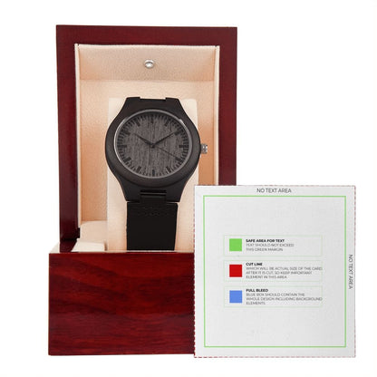 Wooden Watch with Message Card BULK