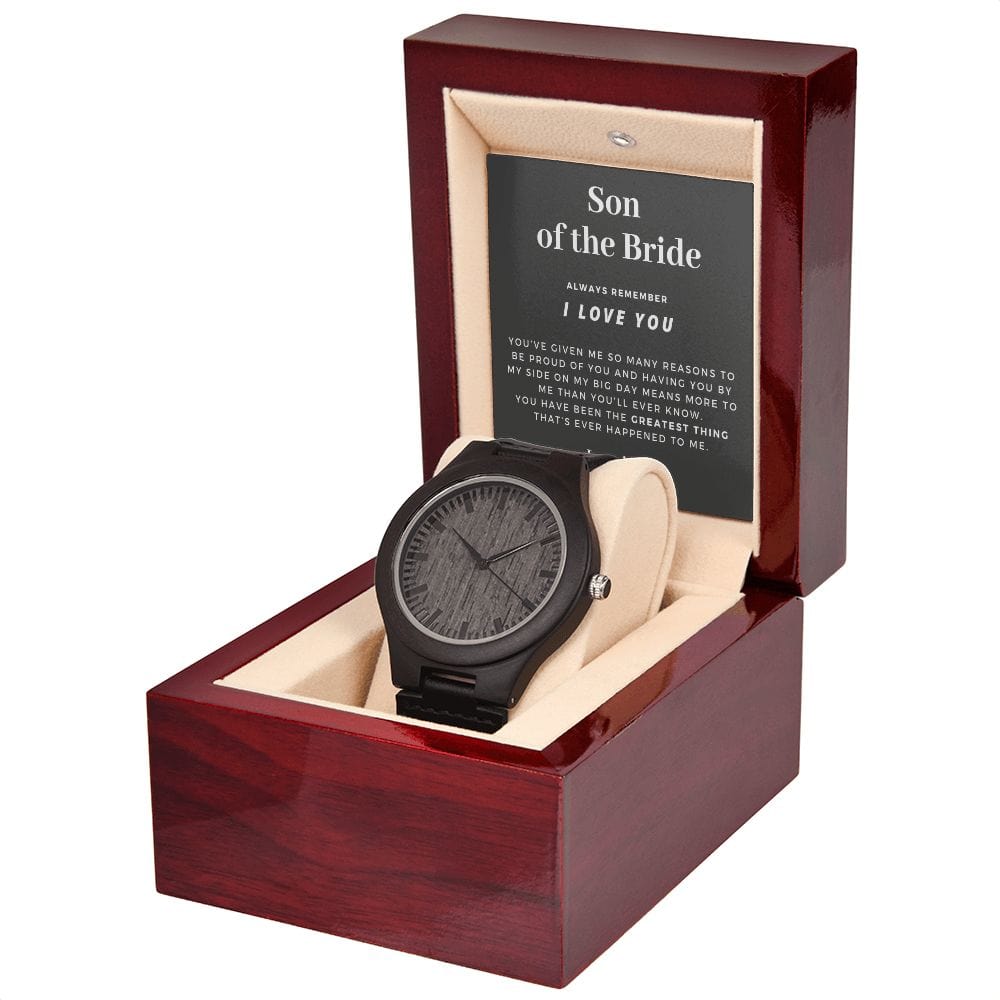 Son of the Bride Gift | Wooden Watch for Him, I Love You  Thank You Gift From Mom, Wedding Gift for Son of the Bride