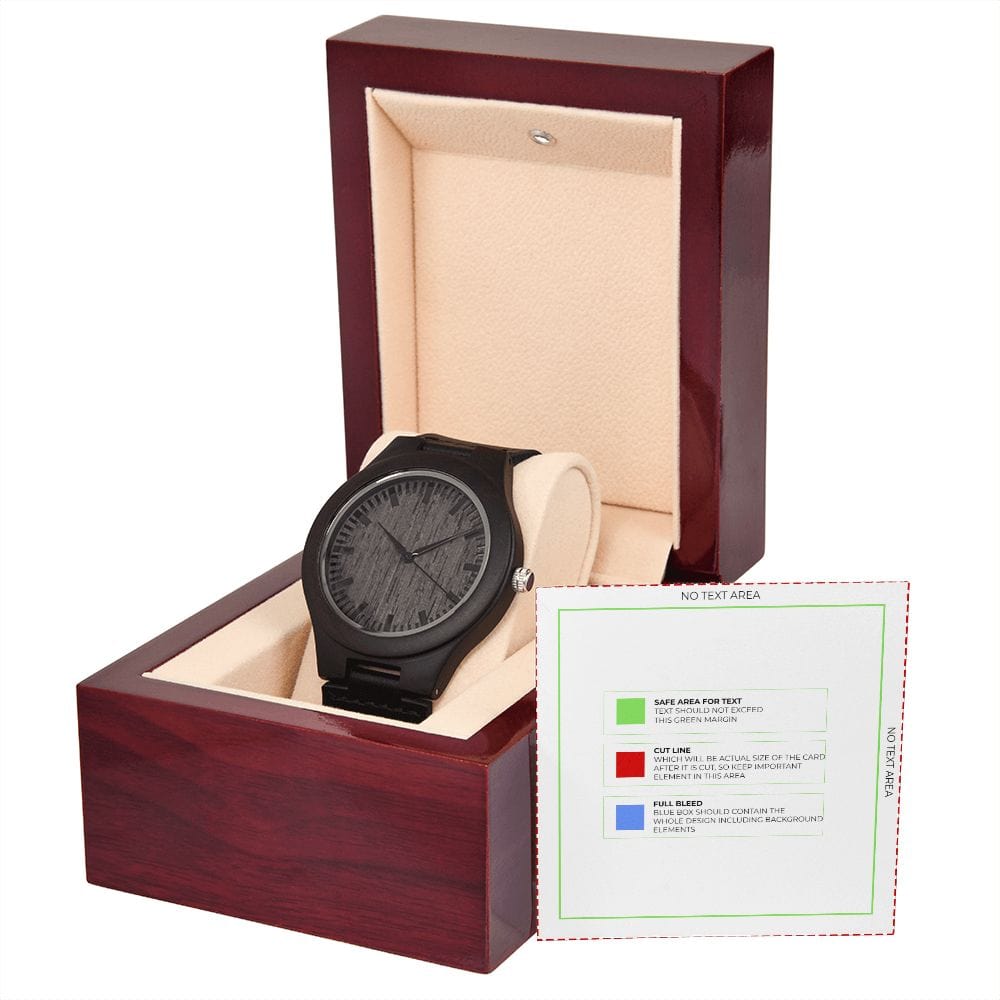 Wooden Watch with Message Card BULK