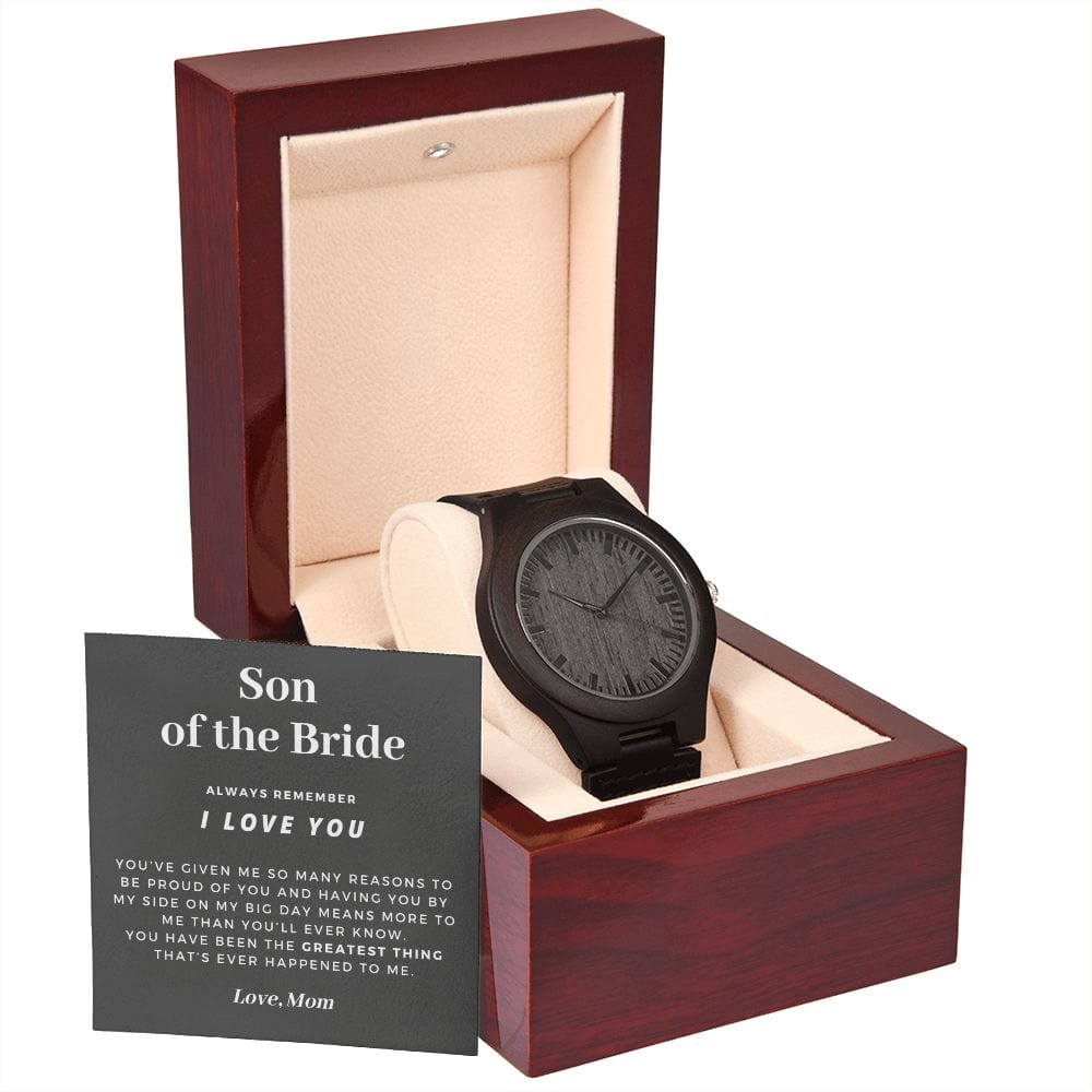 Son of the Bride Gift | Wooden Watch for Him, I Love You  Thank You Gift From Mom, Wedding Gift for Son of the Bride