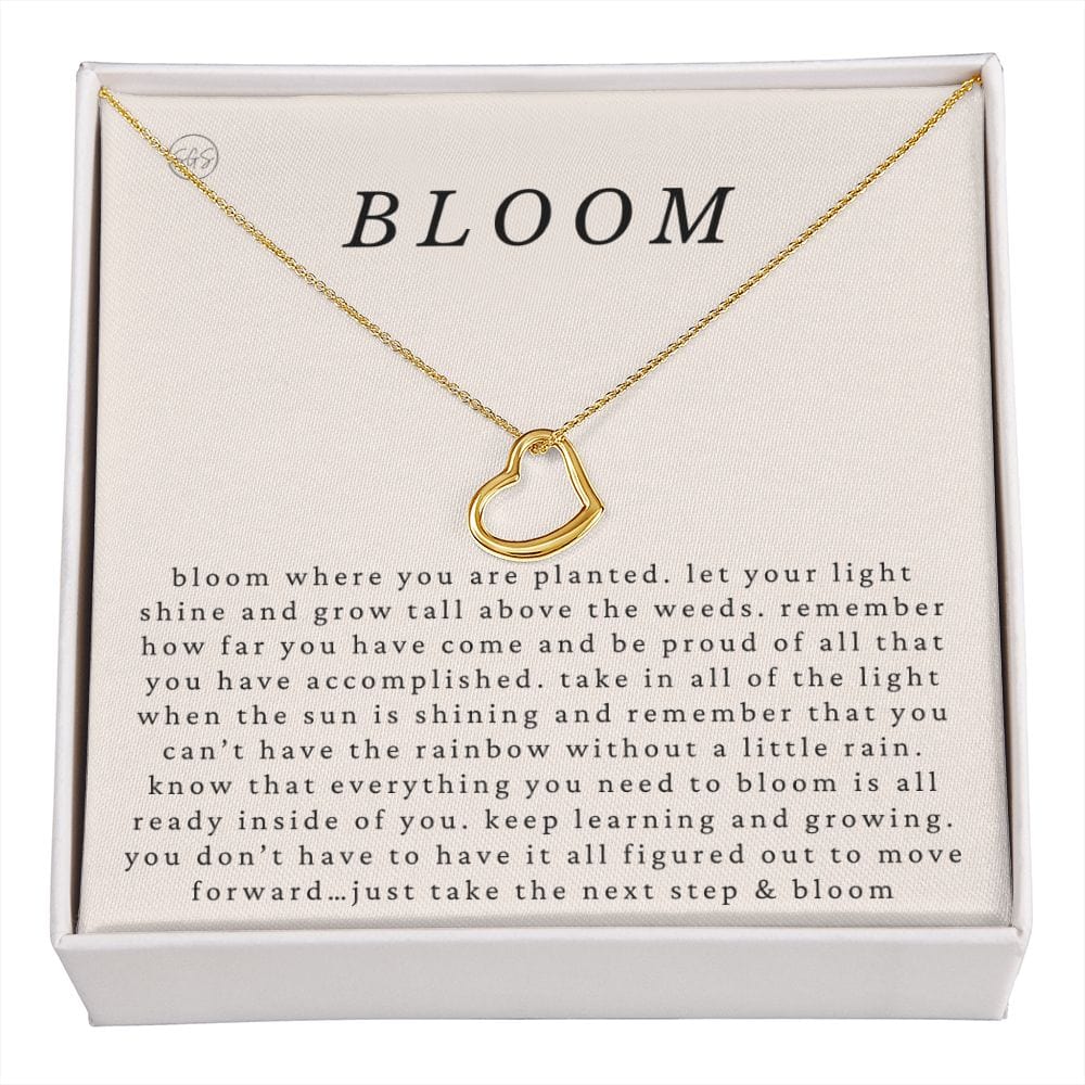 Bloom Necklace for Her | New Beginnings, Where You're Planted, New Job, Moving, Graduation, Best Friend, 14K Gold, Daughter Christmas Gift