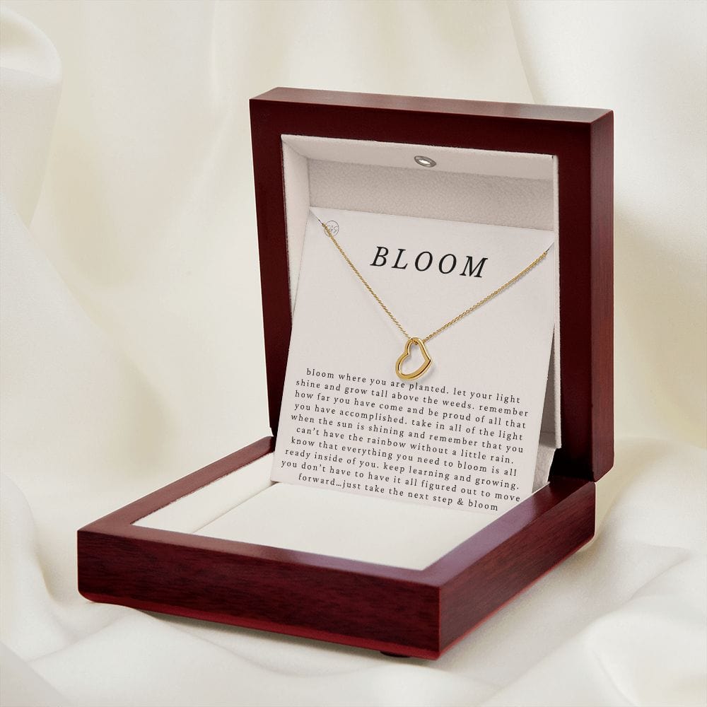 Bloom Necklace for Her | New Beginnings, Where You're Planted, New Job, Moving, Graduation, Best Friend, 14K Gold, Daughter Christmas Gift