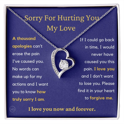 [Almost Gone] Sorry My Love - Forever Love Necklace #0033 | Apology Necklace for Wife, I'm Sorry Gift for Girlfriend, Please Forgive Me Gift