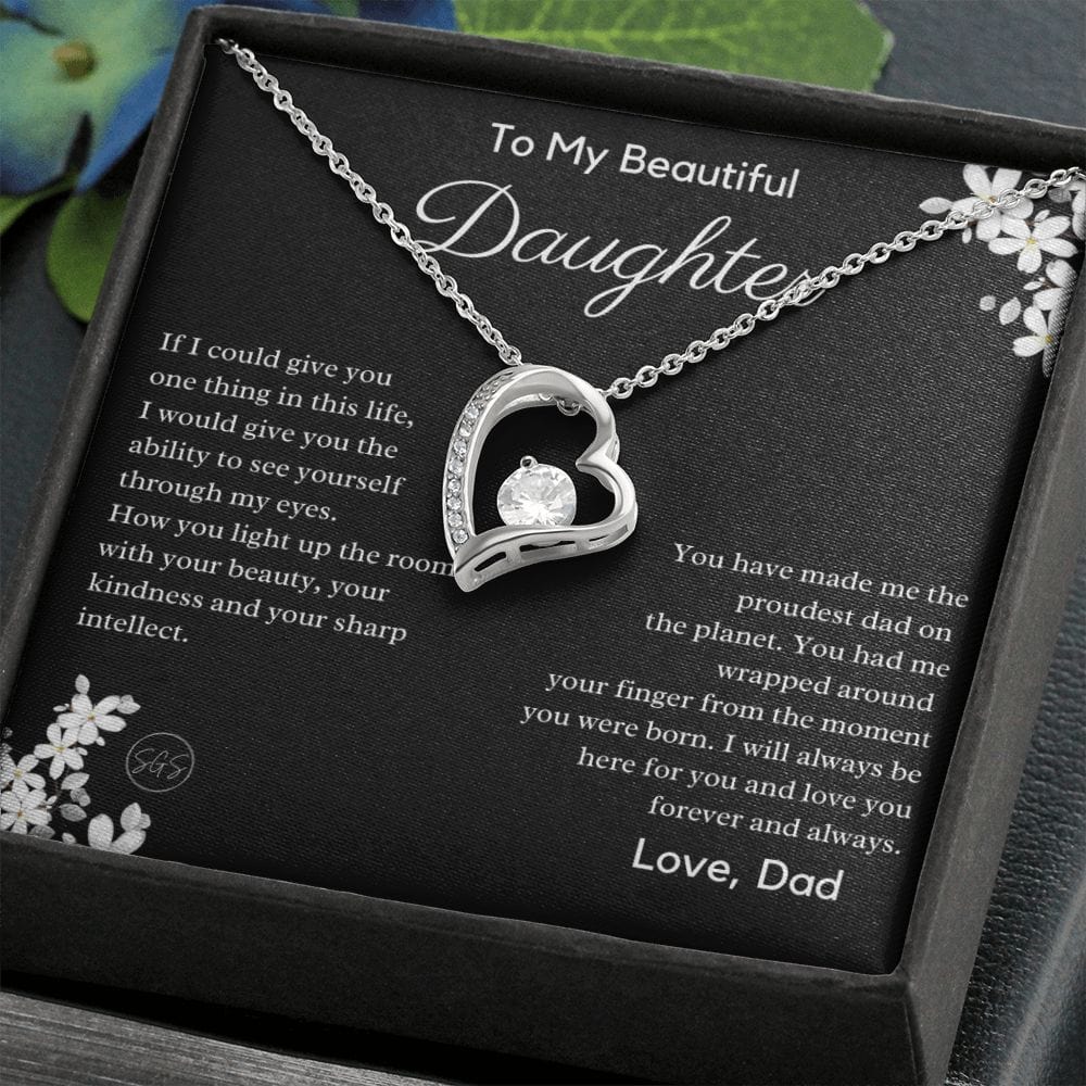 Daughter Gift (From Dad) | Father to Daughter Necklace, Birthday Gift To Daughter From Dad, Daughter Necklace, Proud Dad, Christmas Gift 02