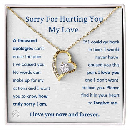 [Almost Gone] Sorry My Love - Forever Love Necklace #0033 | Apology Necklace for Wife, I'm Sorry Gift for Girlfriend, Please Forgive Me Gift