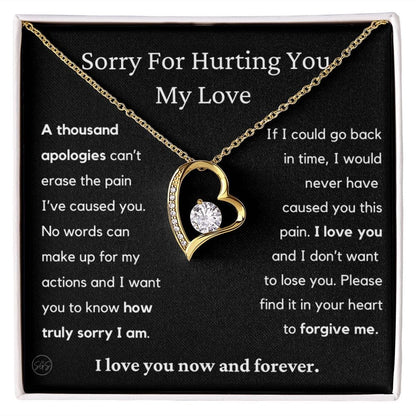 [Almost Gone] Sorry My Love - Forever Love Necklace #0033 | Apology Necklace for Wife, I'm Sorry Gift for Girlfriend, Please Forgive Me Gift