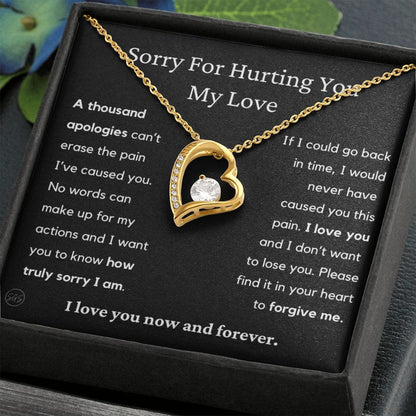 [Almost Gone] Sorry My Love - Forever Love Necklace #0033 | Apology Necklace for Wife, I'm Sorry Gift for Girlfriend, Please Forgive Me Gift