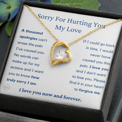 [Almost Gone] Sorry My Love - Forever Love Necklace #0033 | Apology Necklace for Wife, I'm Sorry Gift for Girlfriend, Please Forgive Me Gift