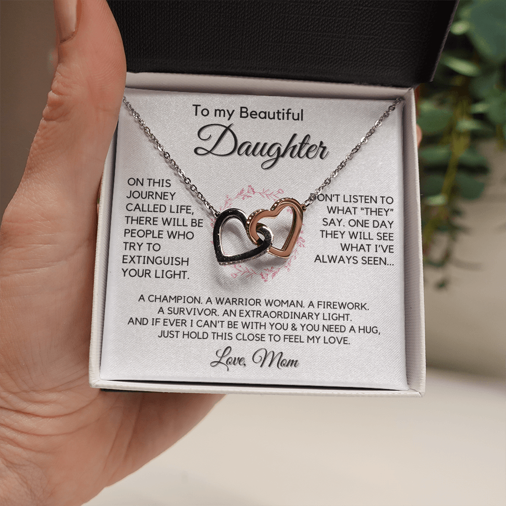 Gift for Daughter From Mom | My Beautiful Girl, Birthday, Graduation, Christmas Present, From Mother, Stepmom, Gift for Teen Girl, Adult Daughter, Adult Baptism, Confirmation, Mother's Day 1118-10H