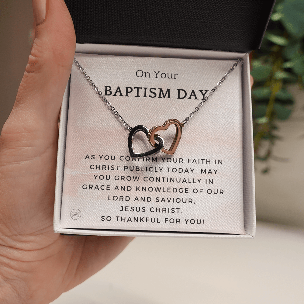 Adult Baptism Gift - Gift for Goddaughter, Teen Baptism Gift for Girl, Christian Necklace 1118bcH