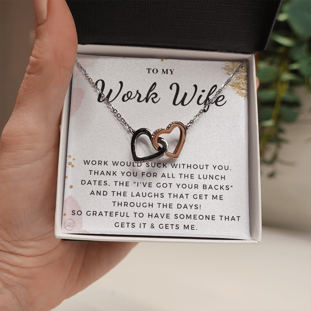 Work Wife Gift | Best Friend at the Office, Christmas, Favorite Co-Worker, Work, Job Anniversary, Employee, Boss, Small Business, Thank You, Bestie Funny 1029wbHA