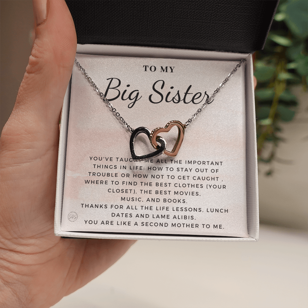 Big Sister Gift | Necklace for Older Sister, Christmas Idea, Birthday Present from Younger Sister, Best Big Sis, Heartfelt & Cute 1111eHA