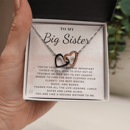 Big Sister Gift | Necklace for Older Sister, Christmas Idea, Birthday Present from Younger Sister, Best Big Sis, Heartfelt & Cute 1111eHA