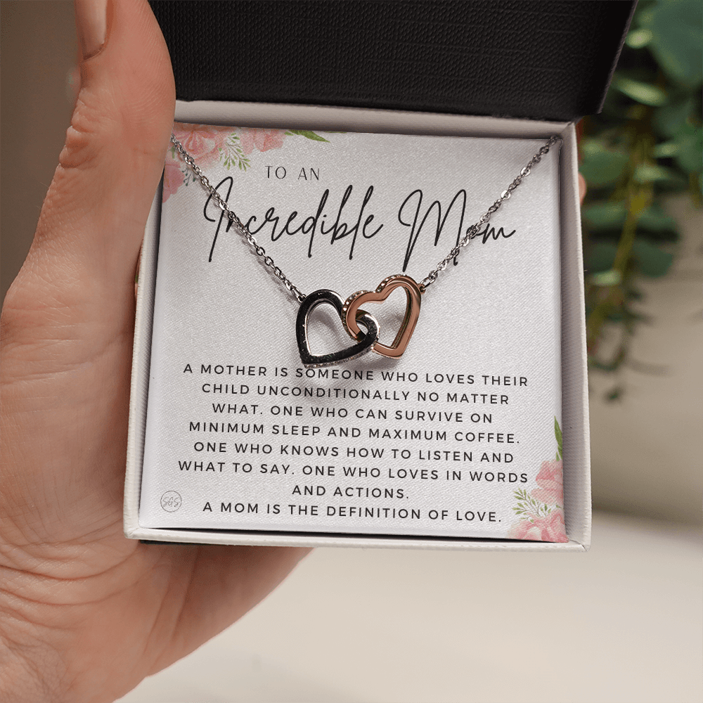 For An Incredible Mom | Gift for Mom, Christmas Gift, Mother's Day Necklace, From Daughter, Gift for New Mom, Pregnant Sister Gift 1112aacHA