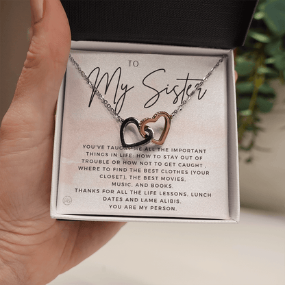 Gift for My Sister | You Are My Person, Thank You, Birthday, Sisters, Wedding, Christmas Gift to Sister From Sister, Sister-in-Law 1113fHA