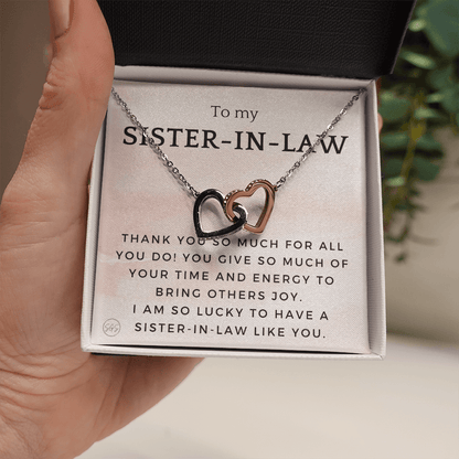 Sister-in-Law Gifts | Husband's Sister, Wife's Sister, Christmas Gift for Sister in Law, Birthday, Wedding, Future Sister Necklace 1103fHA
