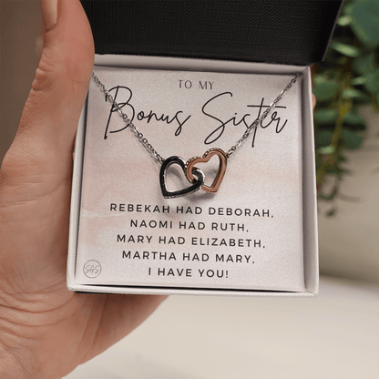 Bonus Sister Gift | Sister in Law Gift, Best Friend Necklace, Roommate, Step Sister, Christian, Birthday 25th, 16th, 30th, Christmas 1104fHA