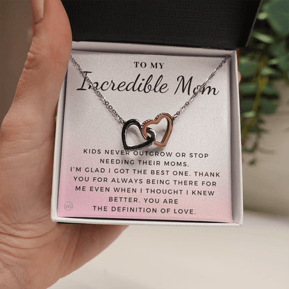 For An Incredible Mom | Gift for Mom, Christmas Gift, Mother's Day Necklace, From Daughter, Gift for New Mom, Pregnant Sister Gift 1112bHA