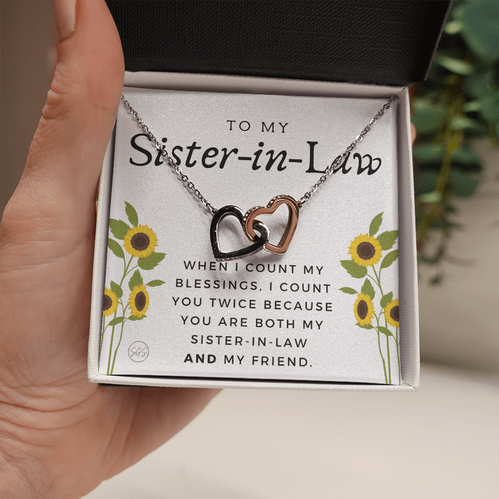 Sister-in-Law Gifts | Husband's Sister, Wife's Sister, Christmas Gift for Sister in Law, Birthday, Wedding, Future Sister Necklace 1103dHA