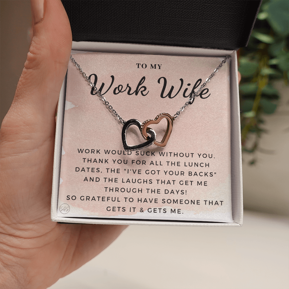 Work Wife Gift | Best Friend at the Office, Christmas, Favorite Co-Worker, Work, Job Anniversary, Employee, Boss, Small Business, Thank You, Bestie Funny 1029waHA