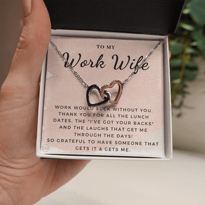Work Wife Gift | Best Friend at the Office, Christmas, Favorite Co-Worker, Work, Job Anniversary, Employee, Boss, Small Business, Thank You, Bestie Funny 1029waHA