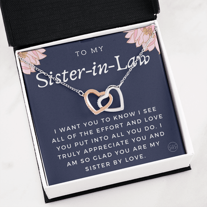 Sister-in-Law Gifts | Husband's Sister, Wife's Sister, Christmas Gift for Sister in Law, Birthday, Wedding, Future Sister Necklace 1103gHA